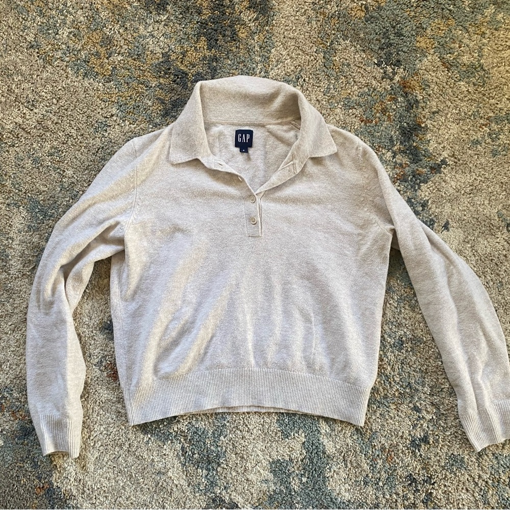 GAP Women's Cream Oxford Sweater